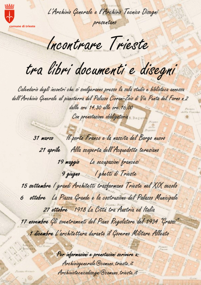 Incontrare Trieste tra libri documenti e disegni